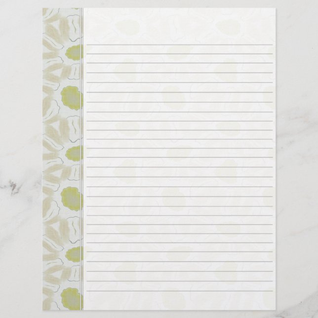 Blommönstret Retro för Chartreuse-Grönt (Framsida)