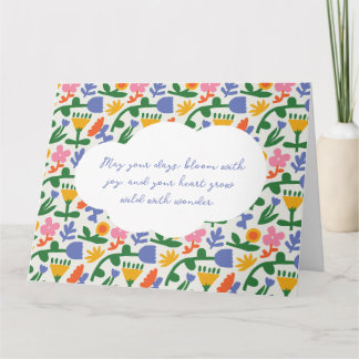 Blommönstret roligt Vår Kort