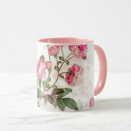blommönstret Rosa Flowers Mugg