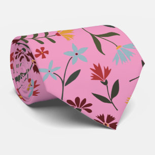 Blommönstret Rosa för elegant vattenfärg Slips