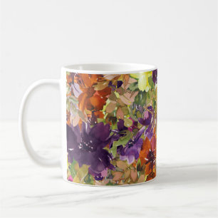 Blommönstret Rustic Autumn Fall Kaffemugg