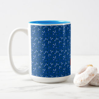 Blommönstret Rustic Elegant Två-Tonad Mugg