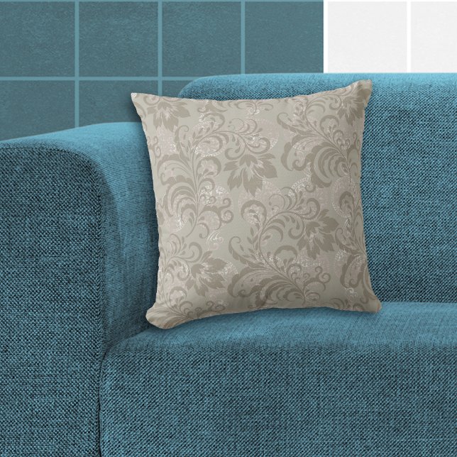 Blommönstret Sage Grönt Kudde (Skapare uppladdad)