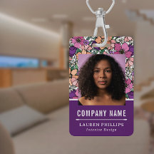 Blommönstret söt Peach & Lila Business