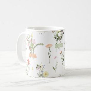 Blommönstret söt Wildblommor Kaffemugg