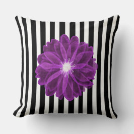 Blommönstret Svartvit Rand Xray Flower Kudde