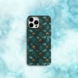 Blommönstret Teal och Guld