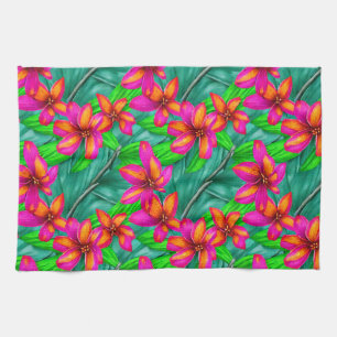 Blommönstret Tropical Paradise Kökshandduk