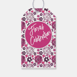 Blommönstret Unik Snyggt Presentetikett