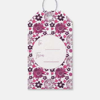 Blommönstret Unik Snyggt Presentetikett