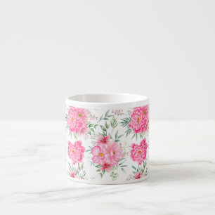 Blommönstret Vackfärgsblommor Espressomugg