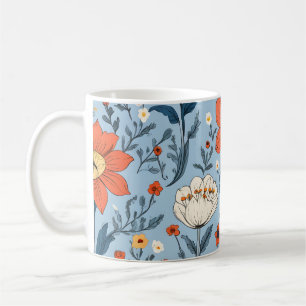 Blommönstret vår färglöst kaffemugg