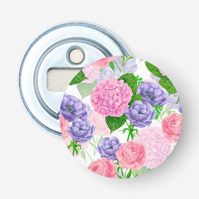 Blommönstret Vattenfärg Flasköppnare (Framsidan)