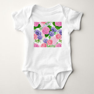Blommönstret Vattenfärg T Shirt