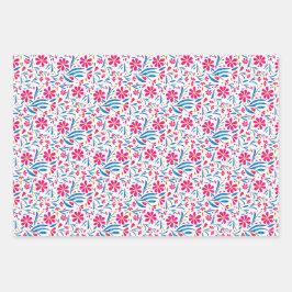 Blommönstret Vattenfärgförstärkning