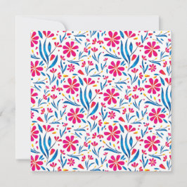 Blommönstret Vattenfärgförstärkning Julkort