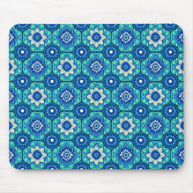 Blommönstret Vibrant Boho Chic Musmatta (Framsidan)