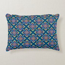Blommönstret Vibrant Geometric Boho Prydnadskudde