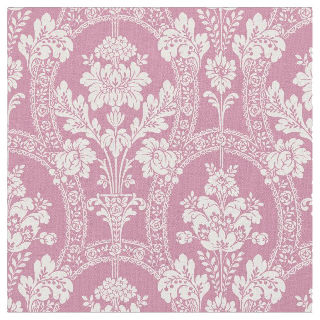 Blommönstret Victorian Era Damask Tyg (Närbild)