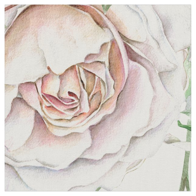 Blommönstret vid Rustic Blek Rosa ros Grönt Löv Tyg (Närbild)