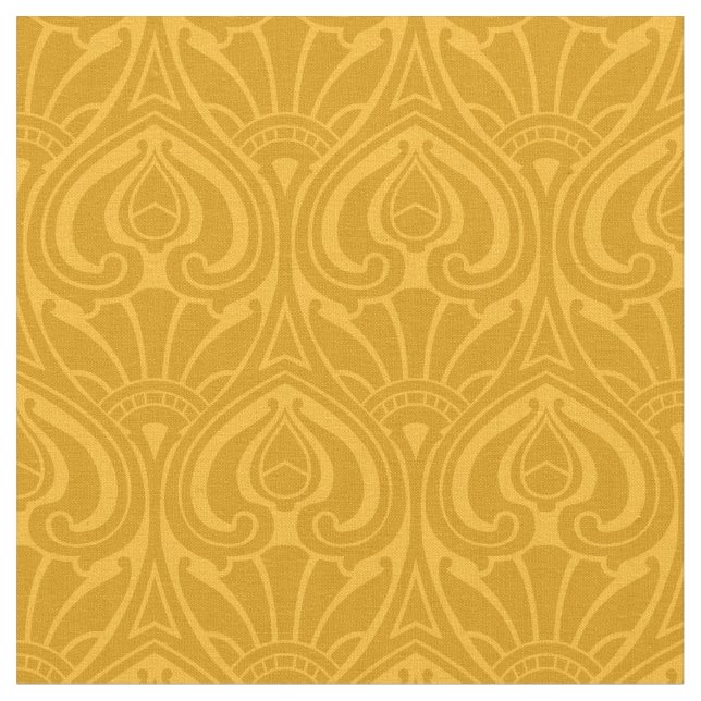 Blommönstret vintage Art nouveau Tyg (Närbild)