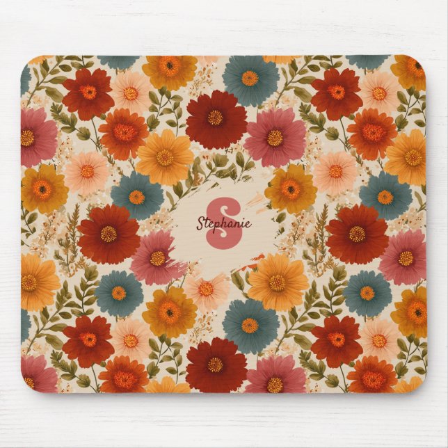 Blommönstret vintage Daisy Musmatta (Framsidan)