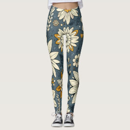 Blommönstret vintage leggings