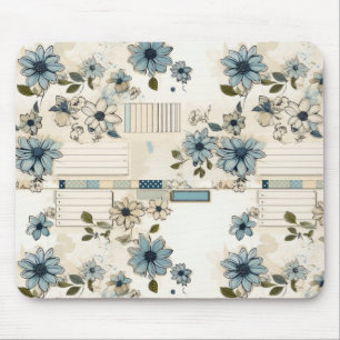 Blommönstret vintage musmatta
