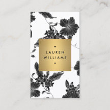 Blommönstret vintage svart, Lodrät