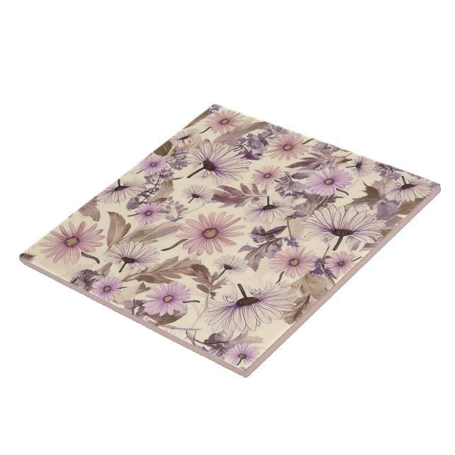 Blommönstret vintage Vår Kakelplatta (Sidan)