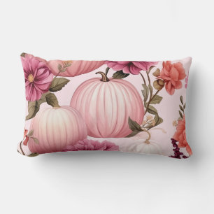 Blommönstret Watercolor Rosa Pumpkin Lumbarkudde