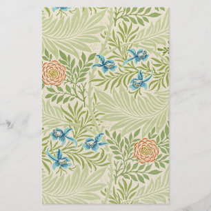Blommönstret William Morris Larkspur Brevpapper