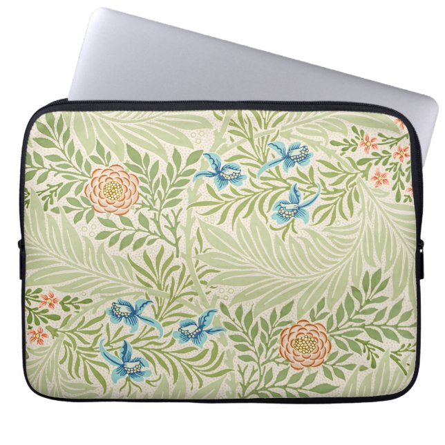 Blommönstret William Morris Larkspur Laptop Fodral (Framsidan)