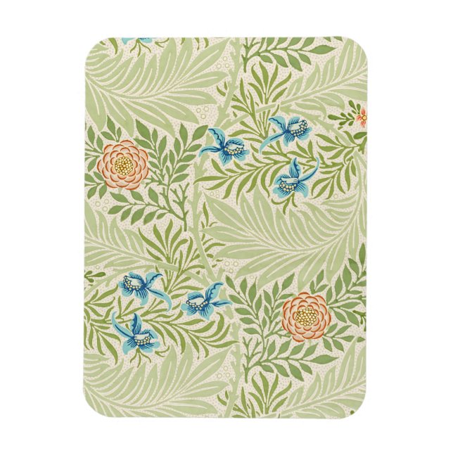 Blommönstret William Morris Larkspur Magnet (Vertikal)