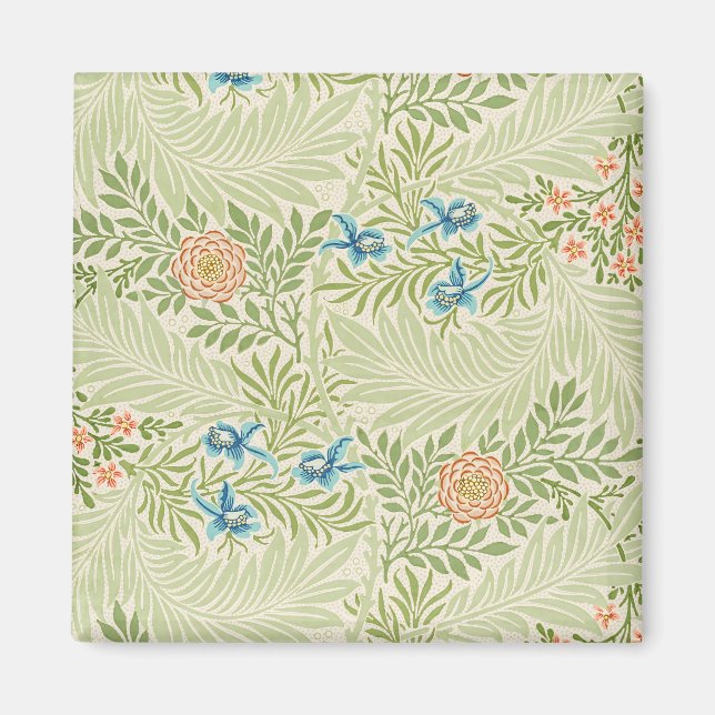Blommönstret William Morris Larkspur Magnet (Framsidan)
