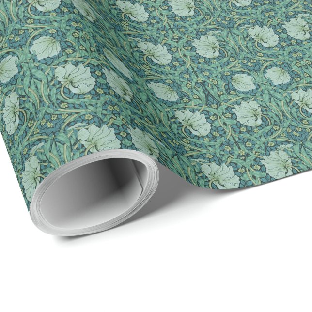 Blommönstret William Morris Vintage Fiowers Presentpapper (Rullad Hörn)