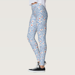 Blommönstret Woodblock Leggings