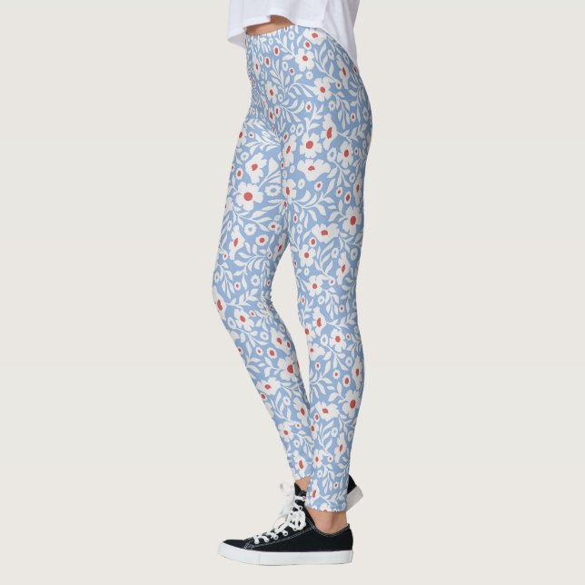 Blommönstret Woodblock Leggings (Vänster)