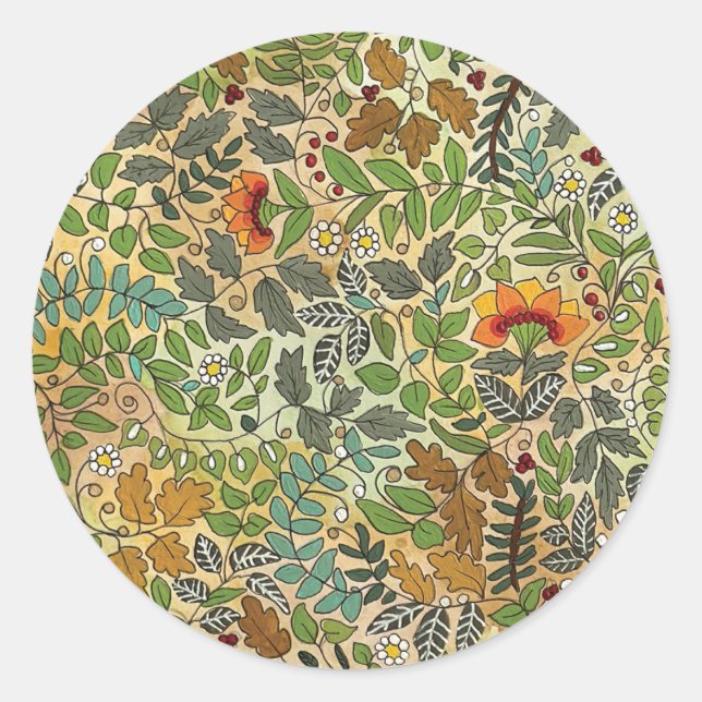 Blommönstrets etikett visas (Framsida)