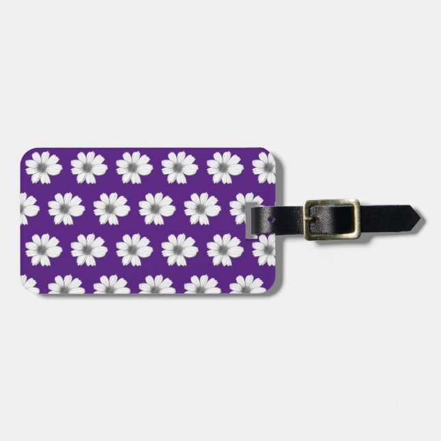 Blommönstrets lila bagagebricka (Horisontell Framsida)