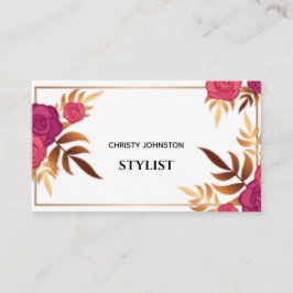 Blommönstrets vattenfärgsmoderna unika trendig visitkort