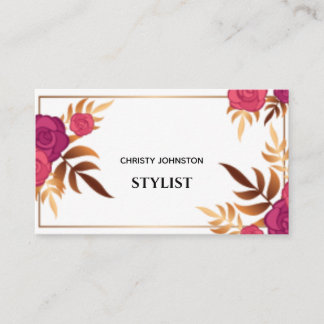 Blommönstrets vattenfärgsmoderna unika trendig visitkort