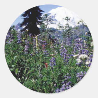 Blommor 139 runt klistermärke