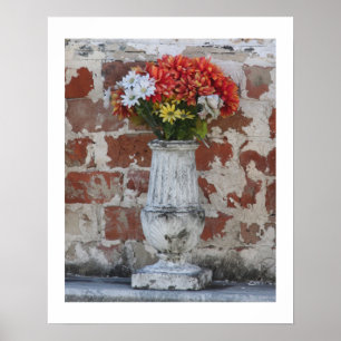 Blommor 16 x 20 Poster med Kant