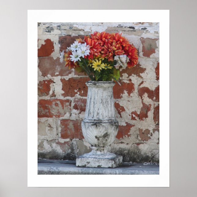 Blommor 16 x 20 Poster med Kant (Framsidan)