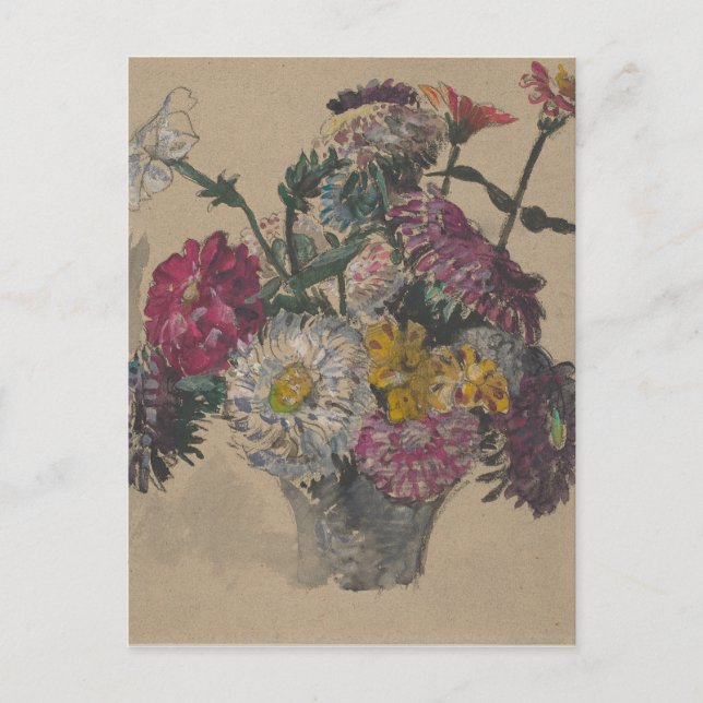 Blommor | 1843 vykort (Framsida)
