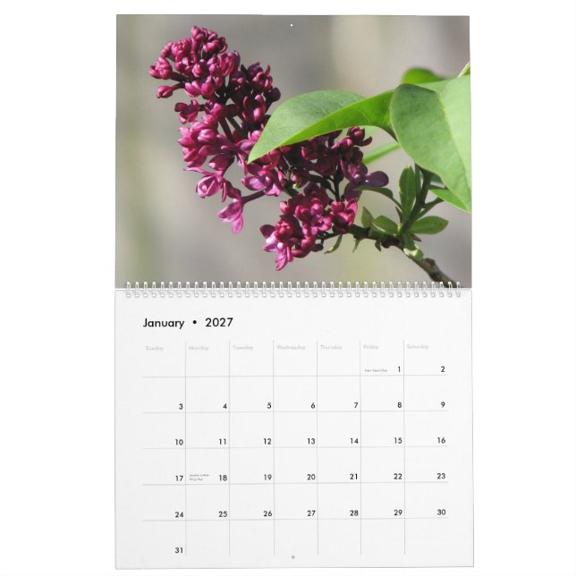 Blommor 2010 kalender (Jan 2027)