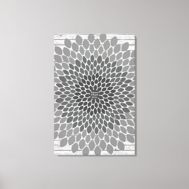 Blommor - 250 Namnteckning alternativ utskrift av  Canvastryck (Framsida)