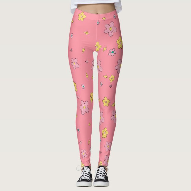 Blommor 2 leggings (Framsida)