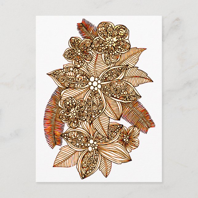 Blommor 4 vykort (Framsida)